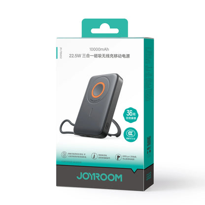 3-in-1 Magnetische Powerbank, 22,5 W Schnellladefunktion, 10000 mAh, kabelloses Ladegerät für iPhone 12–16, AirPods und Smartwatch