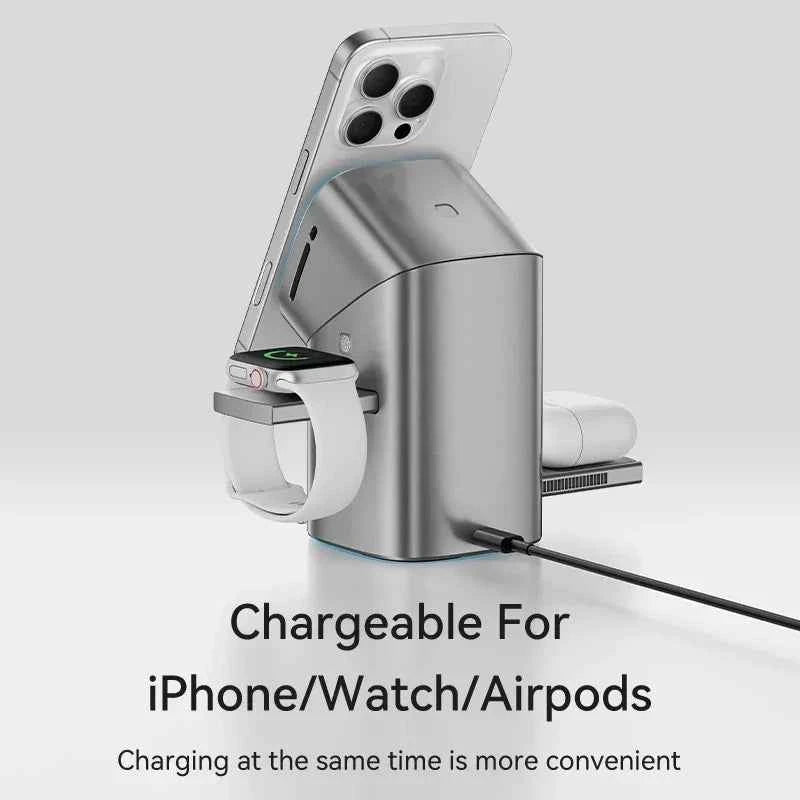 Qi2 Magnetic Wireless Charger Fast Charger 3-in-1 Intelligent Fast Charging 15W for IPhone 12/13/14/15/16 for Iwatch & AirPods