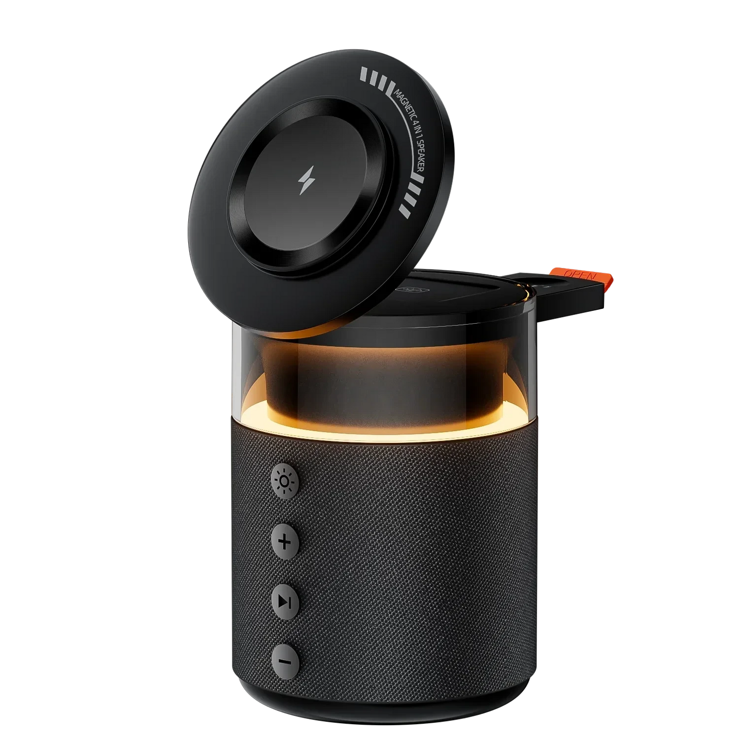 5-in-1 Magnetic Wireless Charging Station with Wireless Speaker Night Light Fast Charger for iPhone iWatch AirPods With Speaker