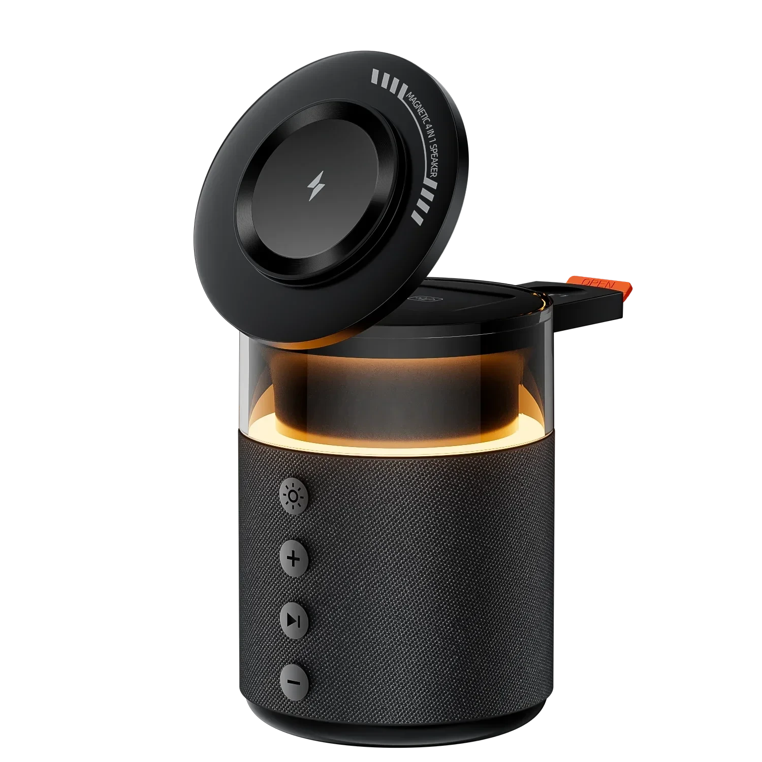 5-in-1 Magnetic Wireless Charging Station with Wireless Speaker Night Light Fast Charger for iPhone iWatch AirPods With Speaker