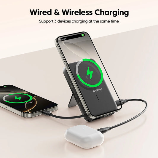 Toocki PowerBank 10000mAh Magnetic Wirelss 15W USB C PD 22.5W Fast Charge for iPhone 16 15 14 13 Portable Power Bank for Magsafe