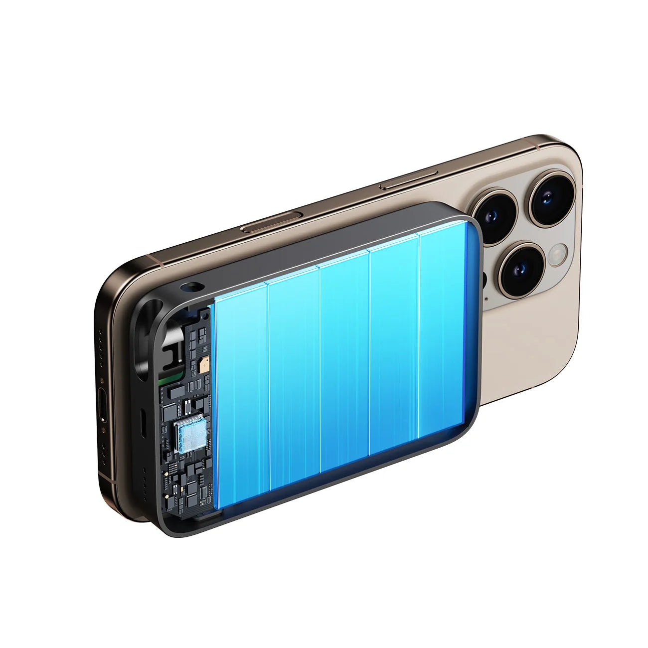 3-in-1 Magnetische Powerbank, 22,5 W Schnellladefunktion, 10000 mAh, kabelloses Ladegerät für iPhone 12–16, AirPods und Smartwatch