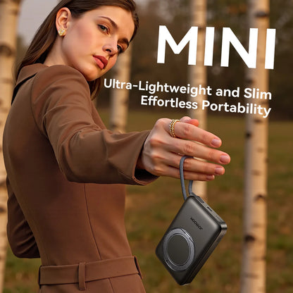 3-in-1 Magnetische Powerbank, 22,5 W Schnellladefunktion, 10000 mAh, kabelloses Ladegerät für iPhone 12–16, AirPods und Smartwatch