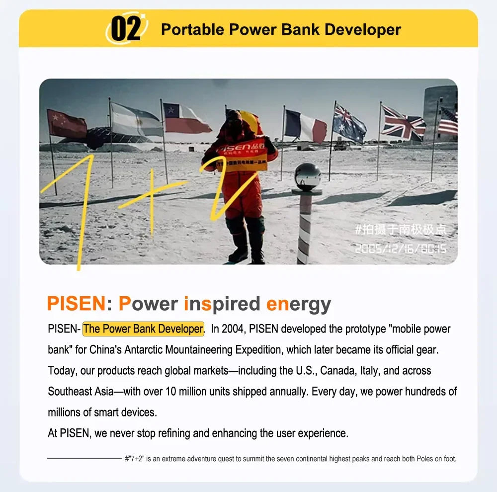 PISEN 240W Power Bank With Fast Charging Cable 27000mAh Portable PD3.1 CCC Powerbank for Laptop Notebook iPhone External Battery